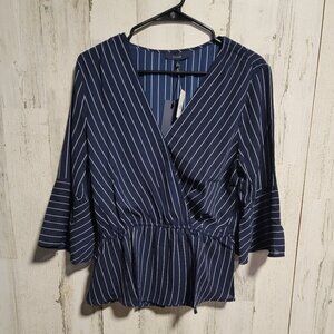 NWT Eclair Striped Blouse